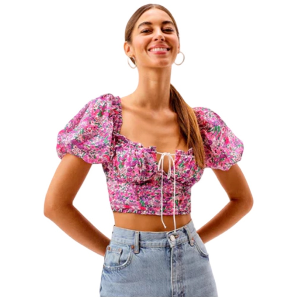 For Love And Lemons Katarina Top in Rose